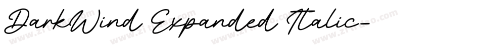 DarkWind Expanded Italic字体转换